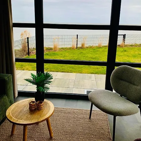 Enkhuizer Strand Chalet Meeresrauschen Erste Reihe mit Zaun Haus Nr 249-3